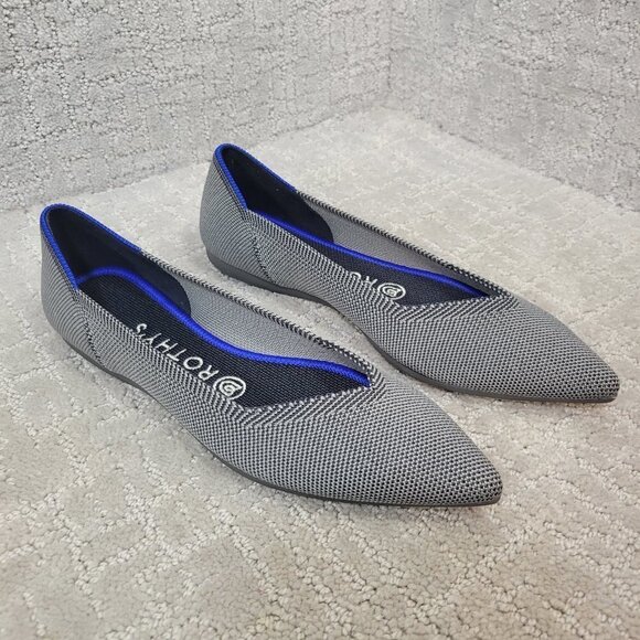 Rothy’s The Point Women's Size 7 US Cloud Gray Pointed Toe Slip On Flat Shoes - Picture 10 of 10